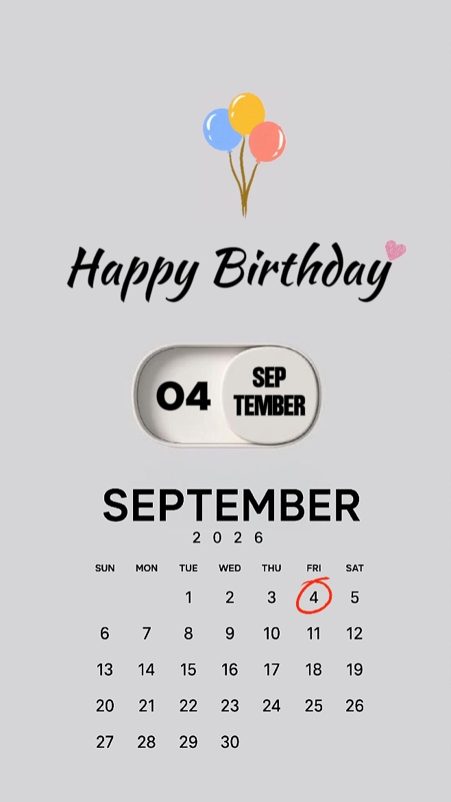 BIRTHDAY 4 SEPTEMBER