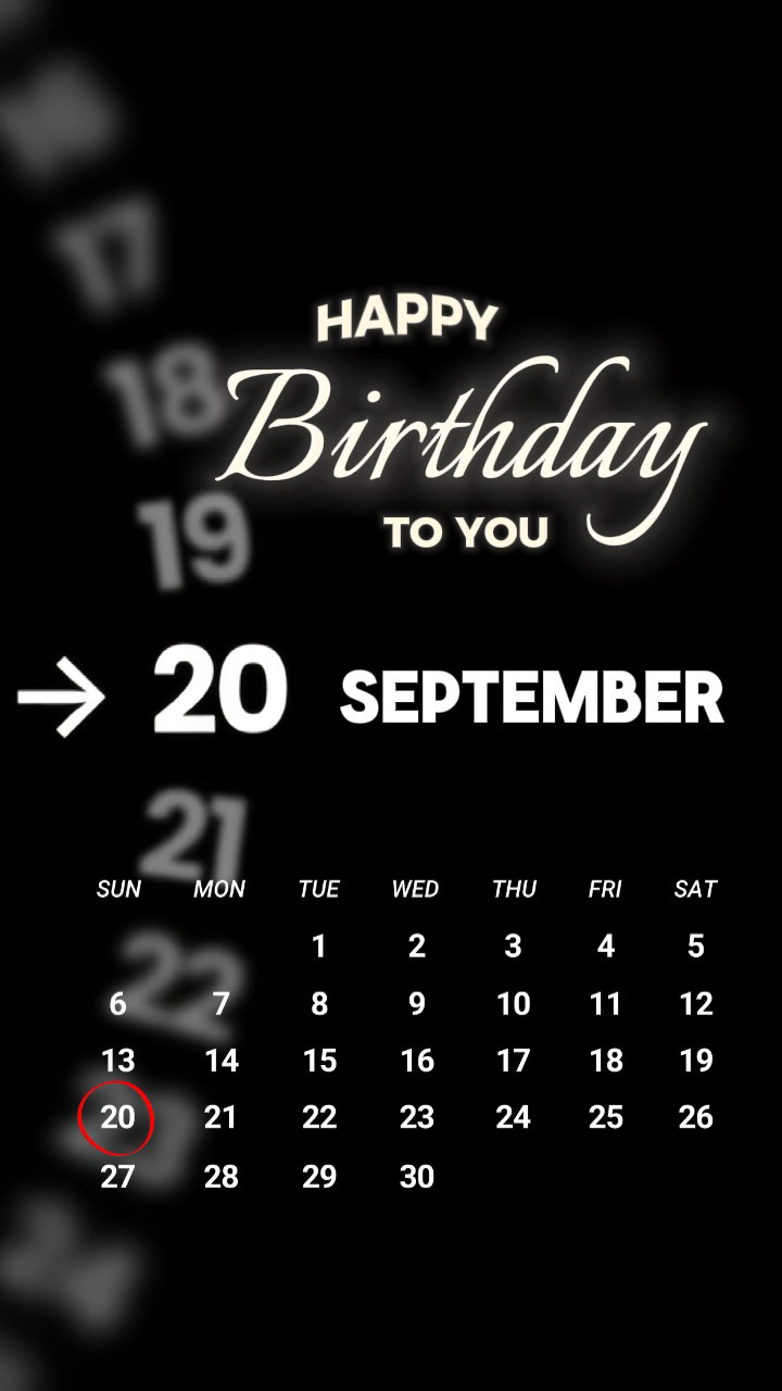 BIRTHDY 20 SEPTEMBER