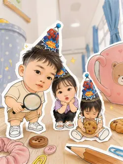 mẫu chipi gia đình 