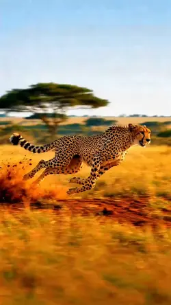 Running cheetah
