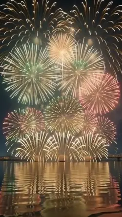 海辺の花火
