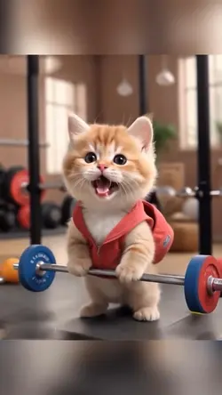 Gym cat funny