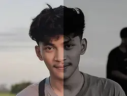 foto sebelah hitam 