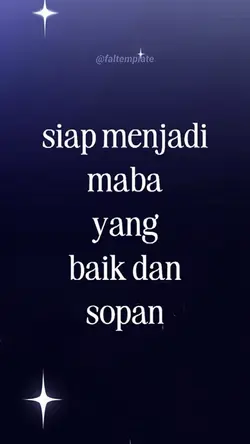 MABA BAIK DAN SOPAN