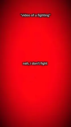 I DON'T FIGHT