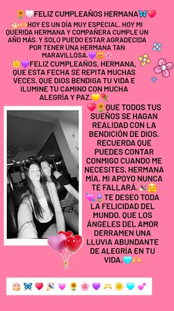cumpleaños hermana