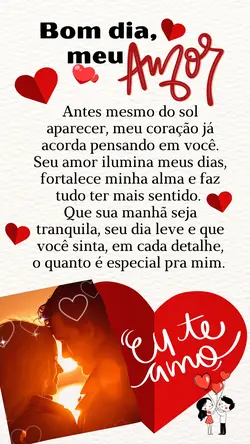 Bom dia, meu amor!