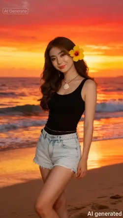 beach photoshoot ai