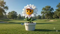 데이지 화분 골프 나이스샷