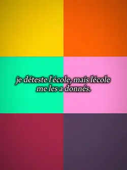 je déteste l'école, 