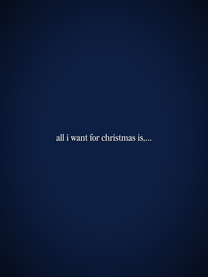 all i want for xmas