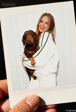 Polaroid with pet