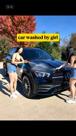 car washed by girl