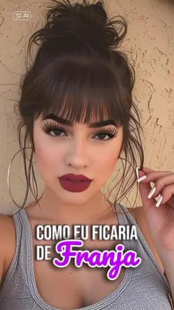 versão com franja 