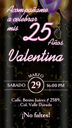 invitación cumpleaño