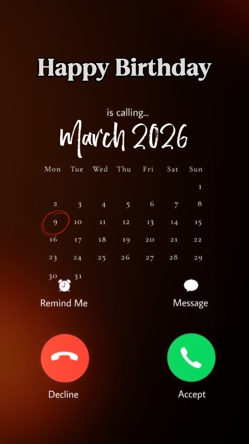 09 de marzo Cumpleaños