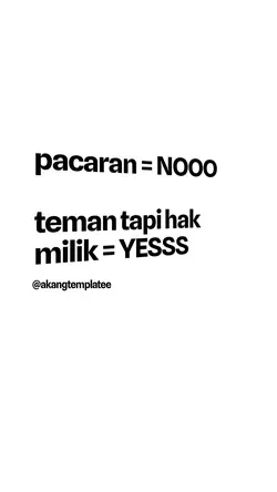Pacaran = No