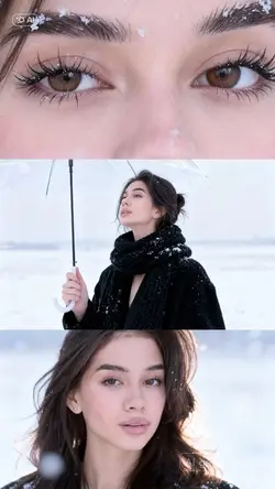 Winter photo collage