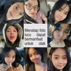menatap foto lucu 