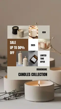Business Template Home Decor Candles Collection UI TikTok Style