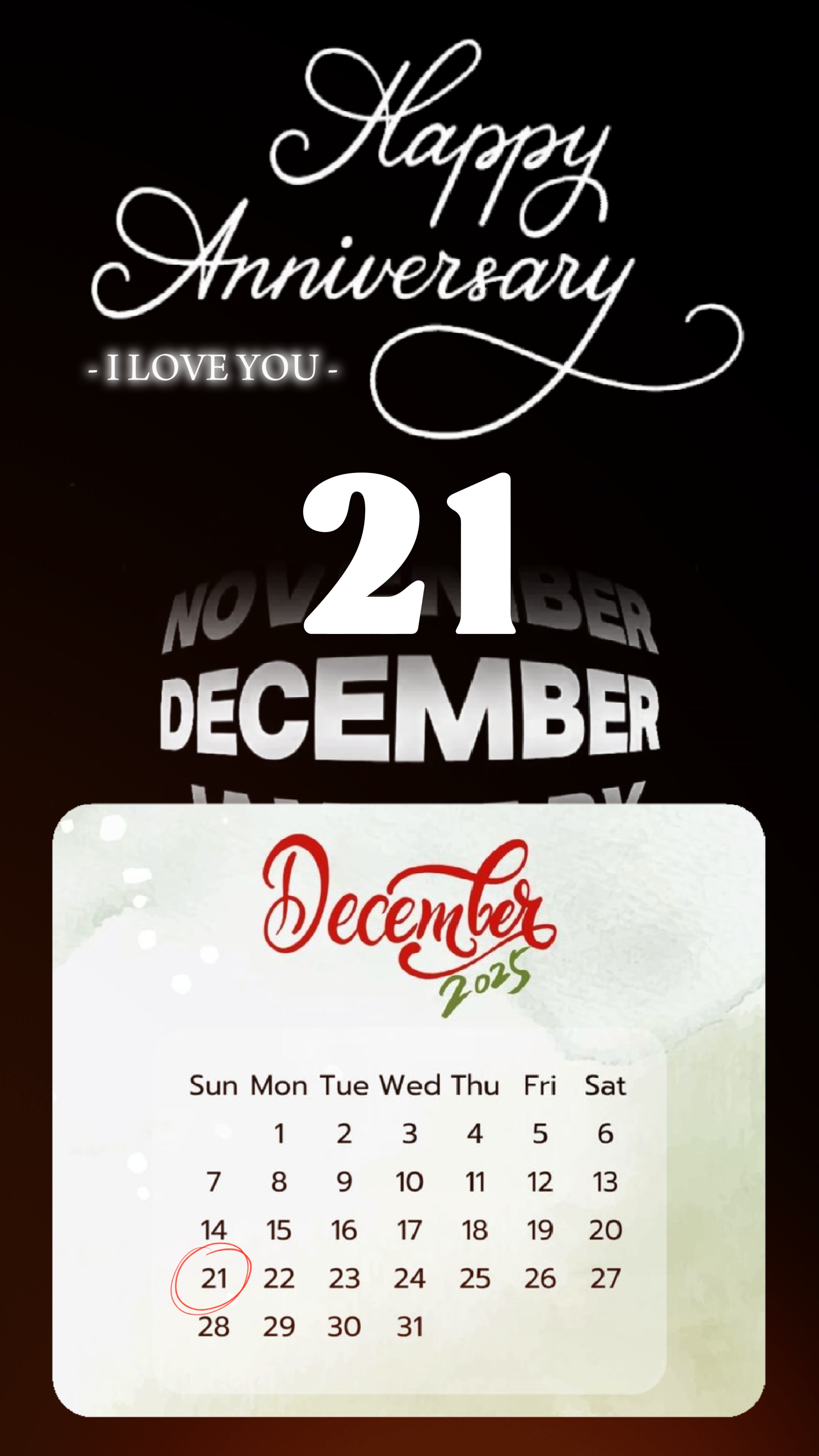 Anniv 21 de diciembre. 