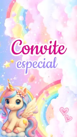Convite Unicórnio 