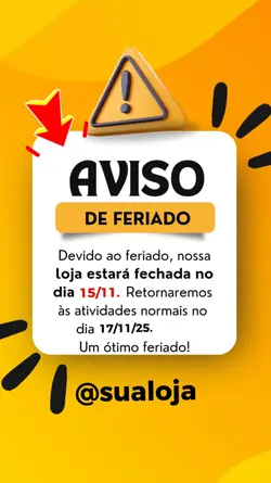 Aviso de feriado 