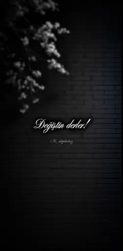 Değiştin derler!
