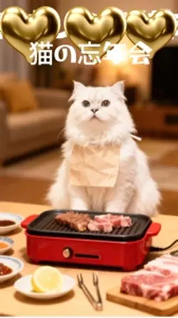 猫忘年会テンプレート