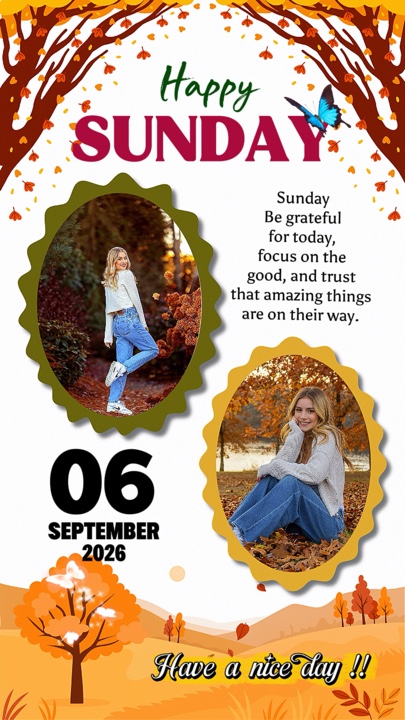 Sunday 6 Sept 2026