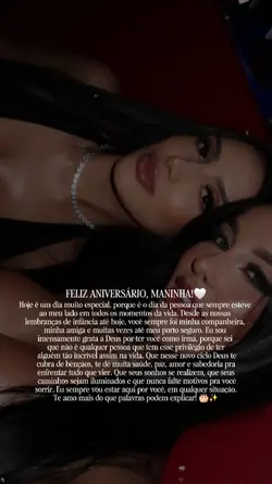 aniversário irmã
