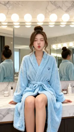 bathrobe photoshoot