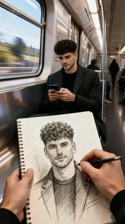 Drawing In Subway