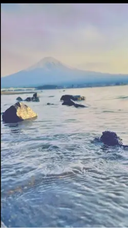 湖からの富士山絶景