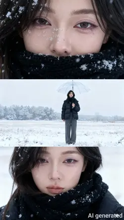 Ghép ảnh dưới tuyết