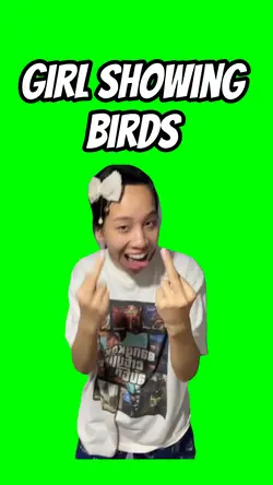 Girl showing birds