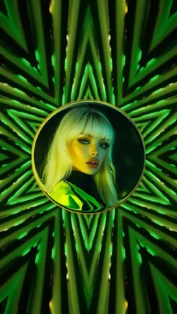 Green neon overlay