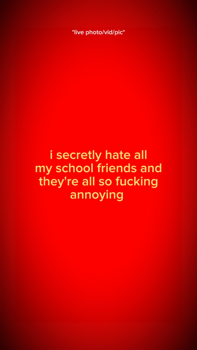 i secretly hate all