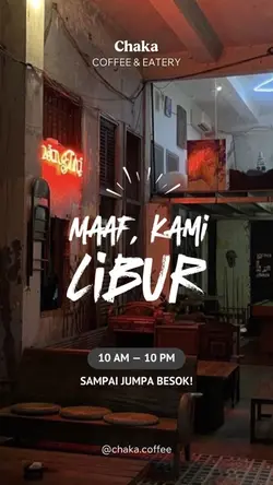 Maaf, Kami Libur