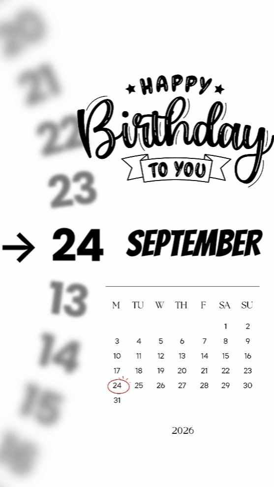 BDAY 24 SEPT 2026