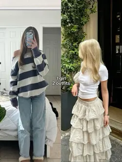 1 girl 2 outfits 