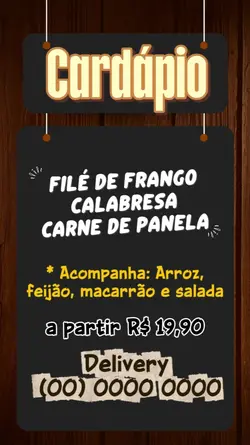 Cardápio