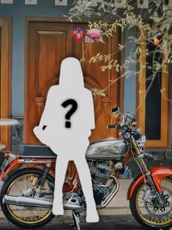 cewe duduk di motor