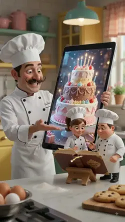 Tiny chef bake giant