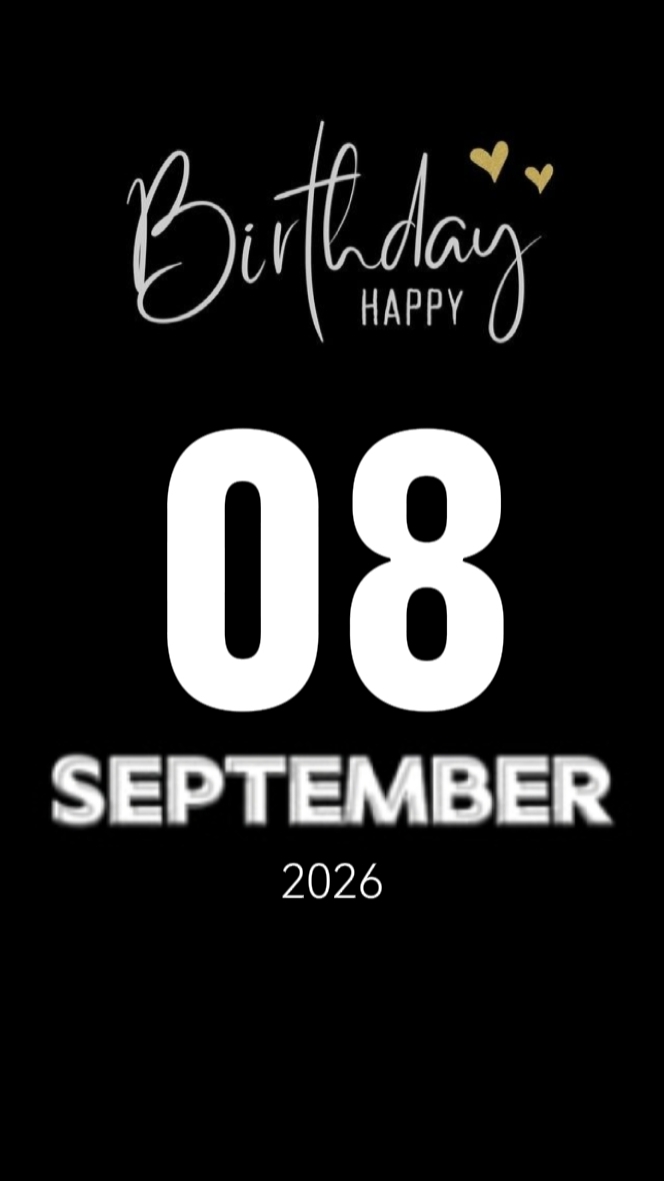 08 September 2026 Happy Birth Day To You