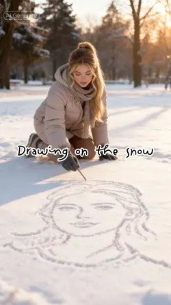 Drawing on the snow 