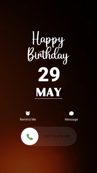 HBD 29 MEI 2026