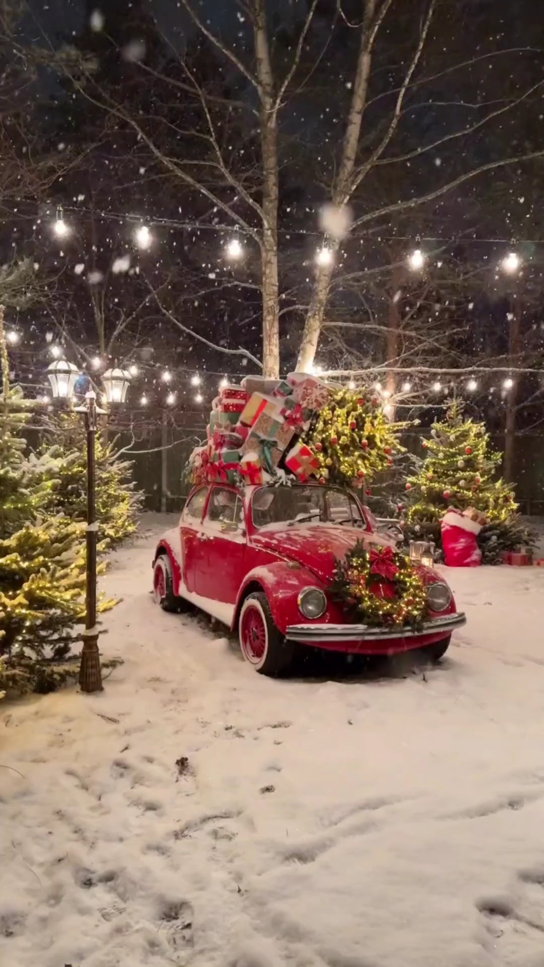 Decoração de carro de natal
