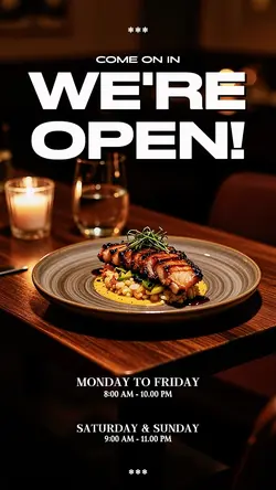 We are open