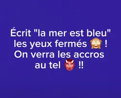 "La mer est bleu"